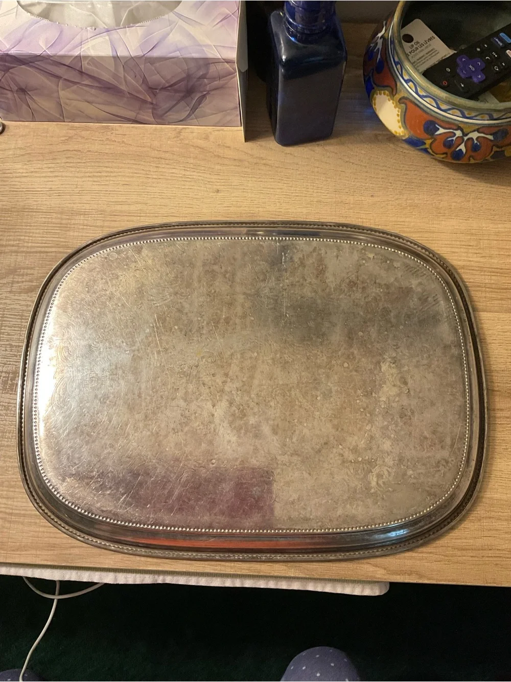 Towle Silver-Plated Beaded Edge Serving Trays